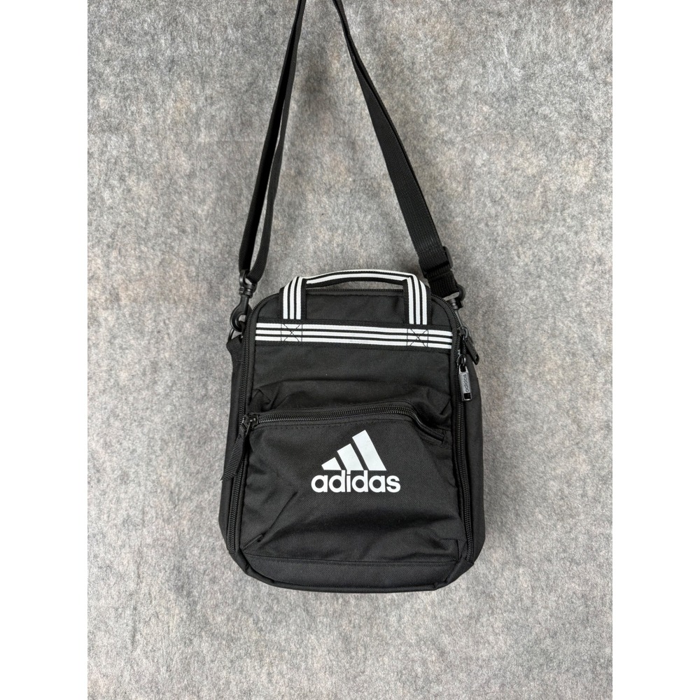 Adidas Lunch Bag Unisex OS Black Insulated Cooler Crossbody Classic Logo Bag